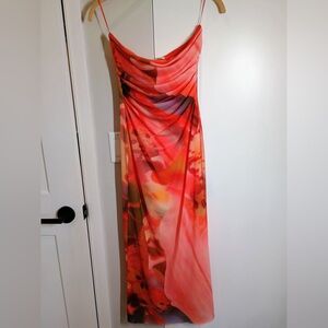 Zara Strapless Multicolor Dress